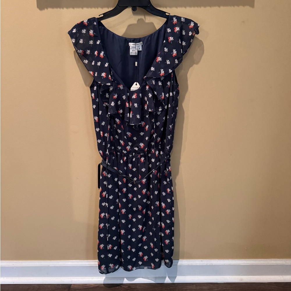 NWT Sophie Max Navy Floral Midi Dress